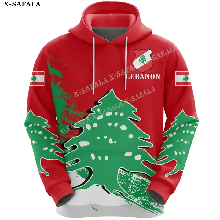 

Love Lebanon With Coat Of Arms Country 3D Print Zipper Hoodie Man Female Pullover Sweatshirt Hooded Jersey Tracksuits Casual-2