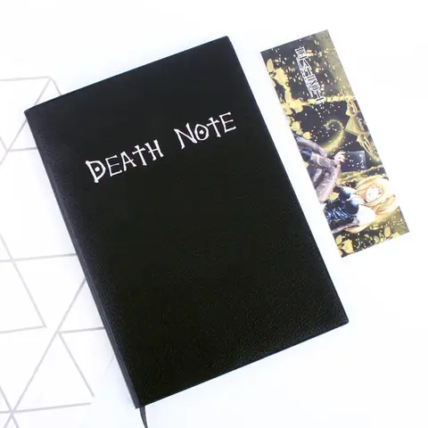 74 Sheets Anime Death Note Notebook Set Leather Journal and Feather Pen Animation Art Writing Journal Notepad Gift Christmas