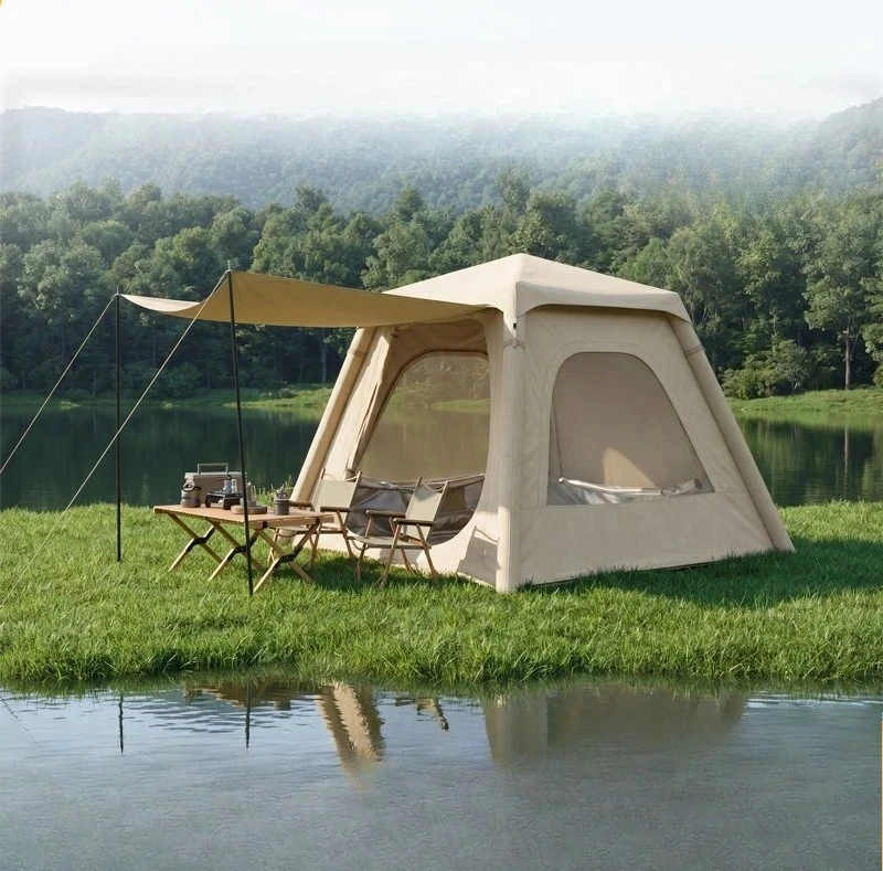 Portable Instant Inflatable Tent with Auto Build, Integrated Sunproof Waterproof Gear for Wild Camping Short Outdoor Trip
