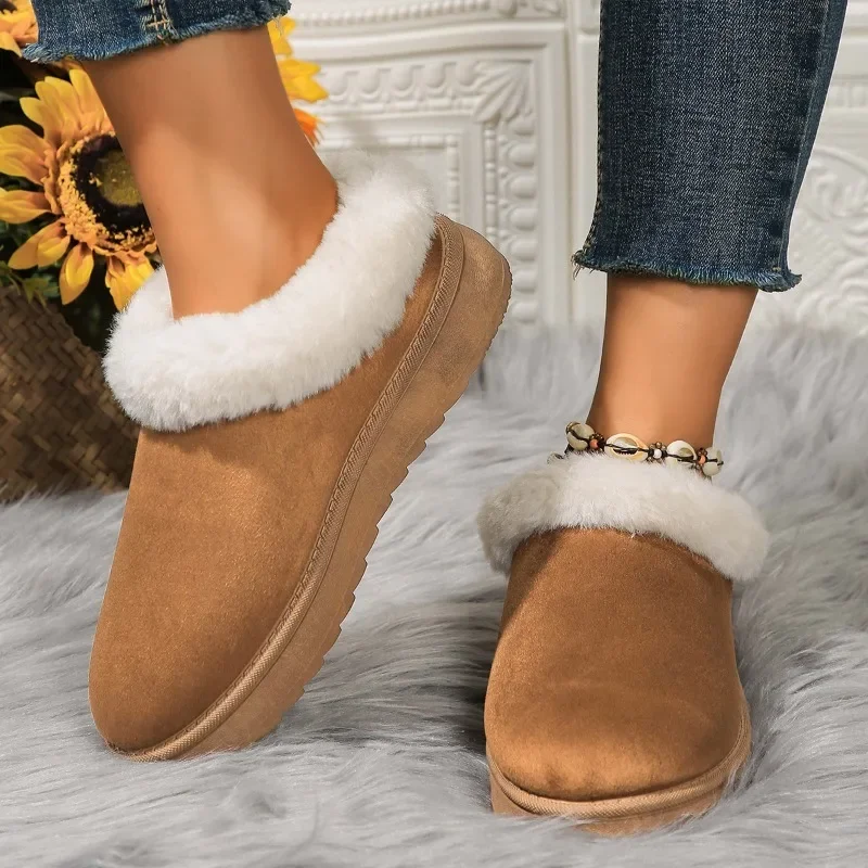 

Pop 2024 New Winter Snow Boots Fur Women's Boots Fashion Mini Plush Warm Ankle Boot For Women's Boots Casual