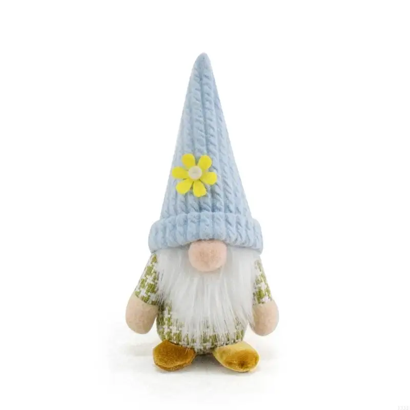 Bộ 2 Easters Bunnies Ear Gnomes Búp bê sang trọng cho nhà và bàn tiệc phân tử kxre