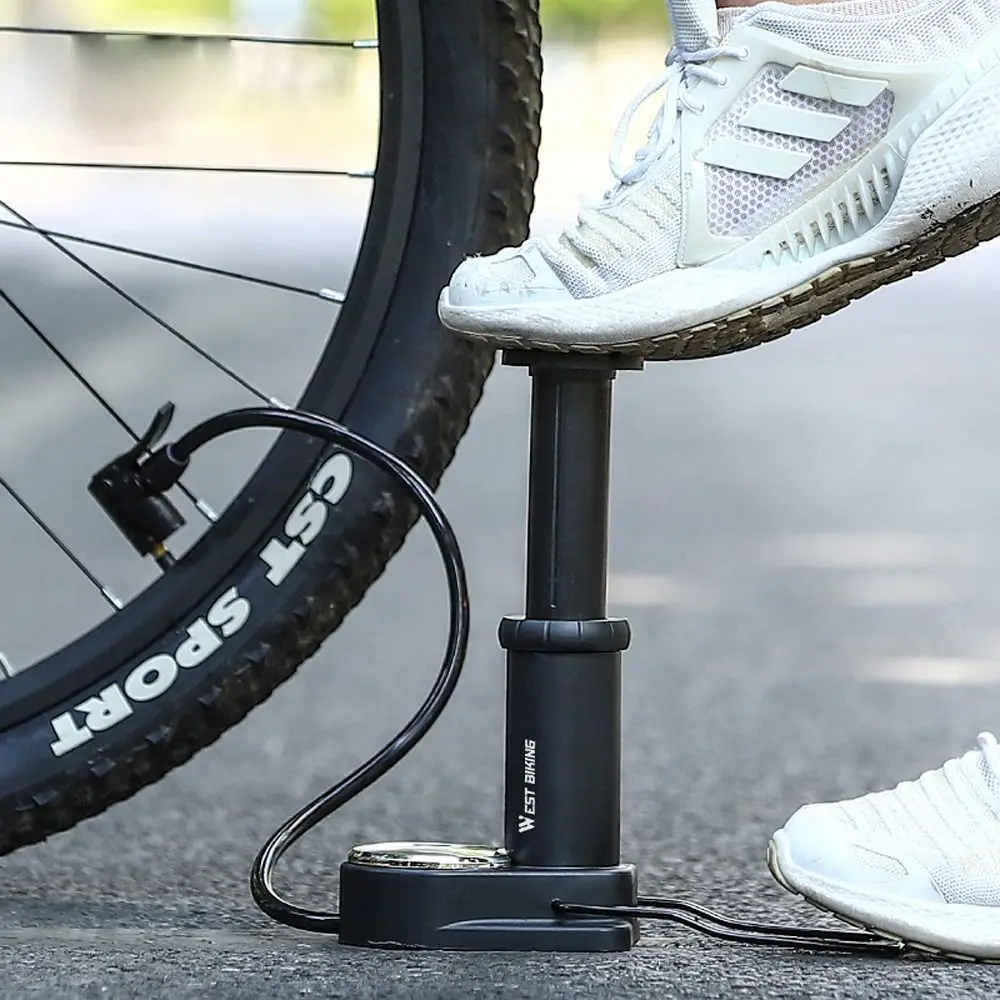 Bomba de bicicleta portátil ultraleve, MTB estrada bicicleta pé bomba, Presta e Schrader válvula, ciclismo pneu inflador de ar