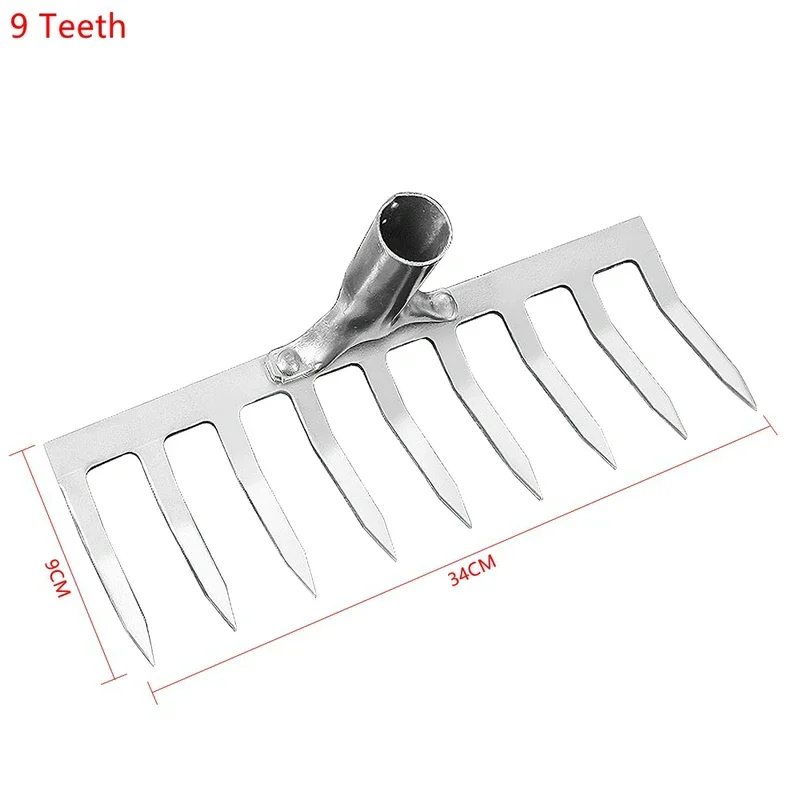 5/7/9/11 dentes multifuncional jardim mão ancinho ferramentas de jardinagem mini cultivador mão resistente aço carbono jardim ancinhos