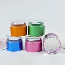 4cm Round Jelly Silicone Metal Nail Art Stamper Clear Stamper For Stamping Polish Printing French Manicure Nail Art Stamp Tools