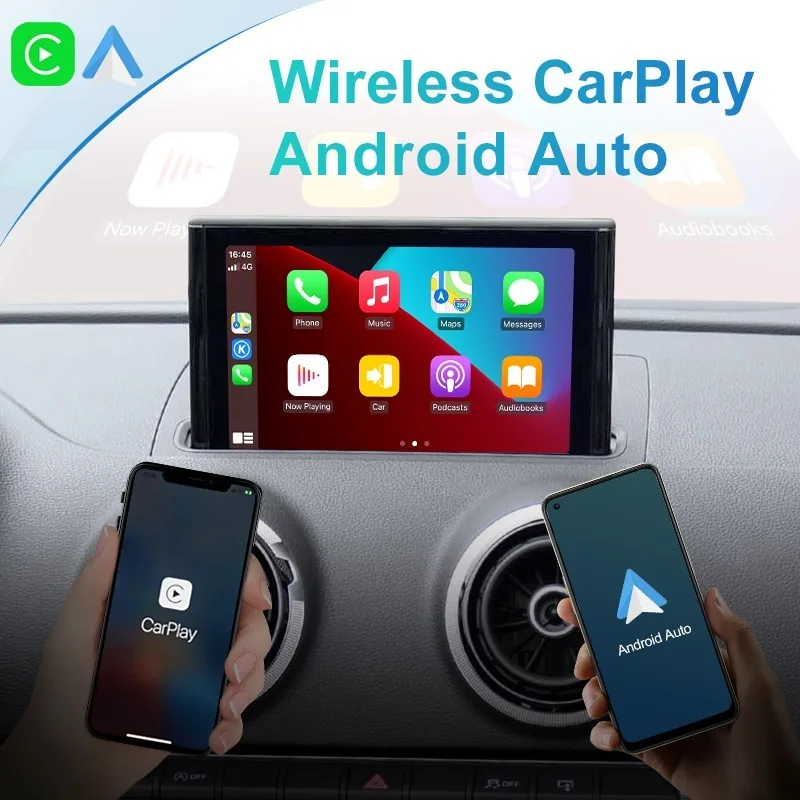 Wireless Apple Carplay Android Auto Car Audio Player Decoding Box Smart interface For AUDI A1 A3 A4 A5 A6 A7 A8 MMI2G/3G RMC MIB