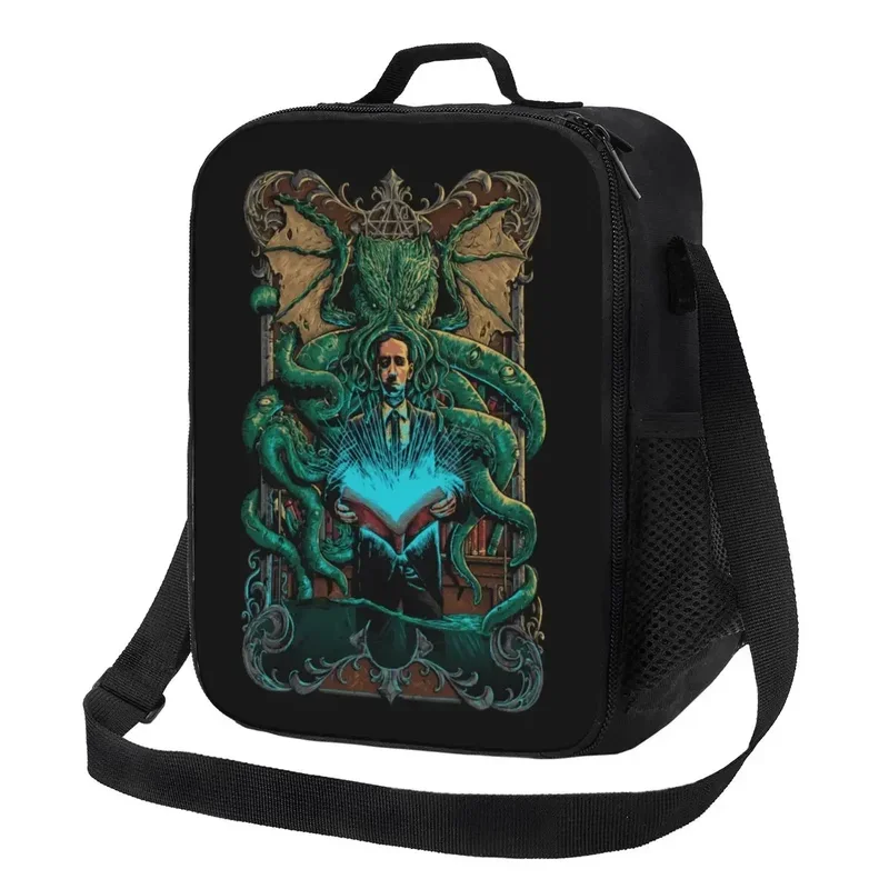 Custom Call Of Cthulhu Lunch Bag Women Cooler Warm Insulated Lunch Box for Kids School Children