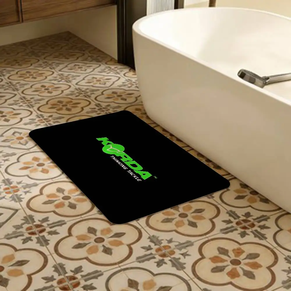 Korda Fishing Logo Entrance Door Mat Nordic Style Bedroom Living Room Doormat Home Balcony Anti-Slip Modern Home Decor