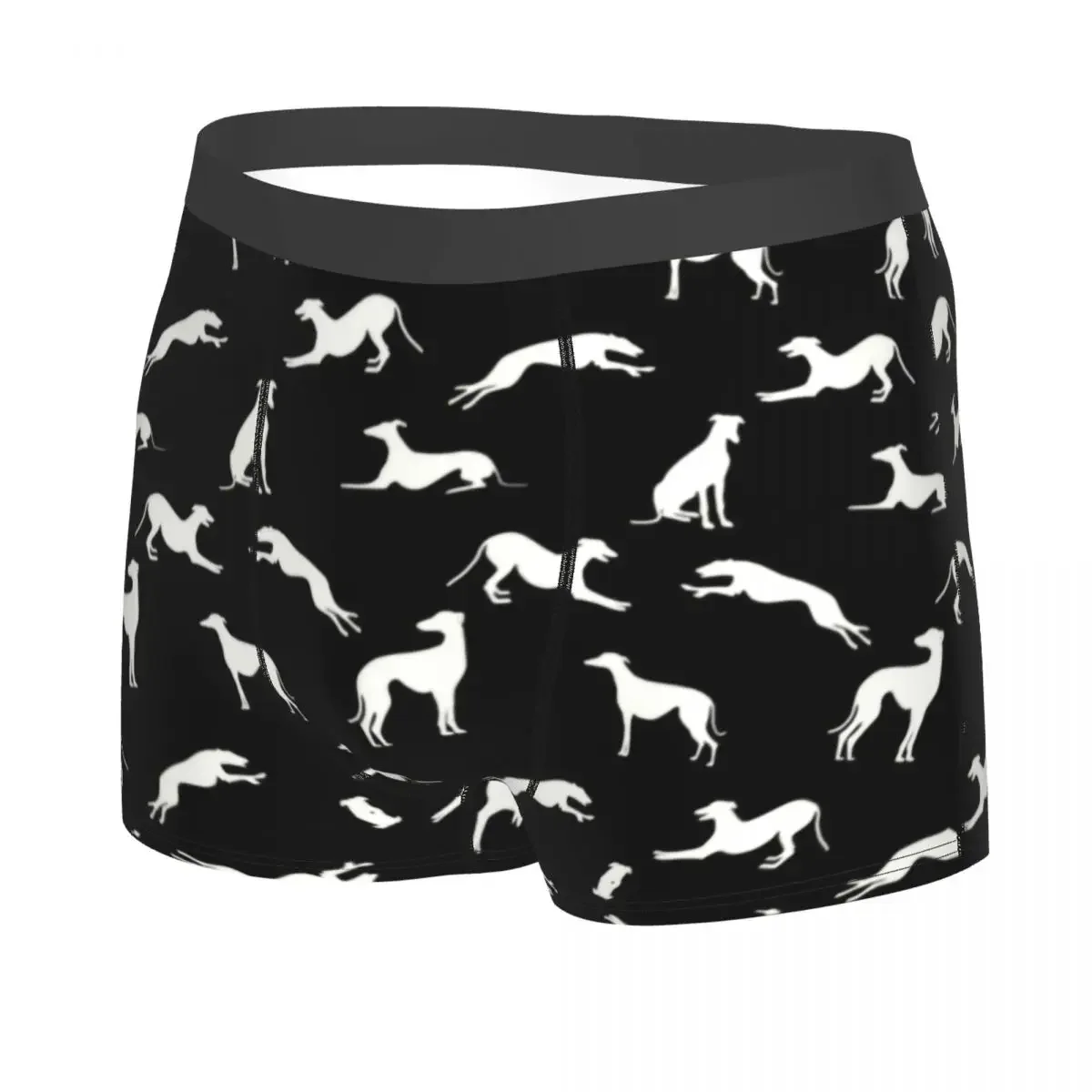 Cool Greyt Greyhound Silhouettes Boxers Shorts Panties Men's Underpants Breathable Whippet Sighthound Dog Briefs Underwear