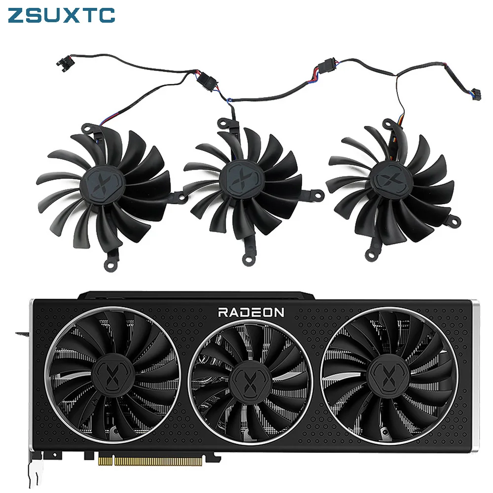 

CF9015U12D CF1015U12D 6900XT Cooler Fan For XFX Speedster QICK MERC 319 AMD Radeon RX 6900 XT Ultra GPU Fan