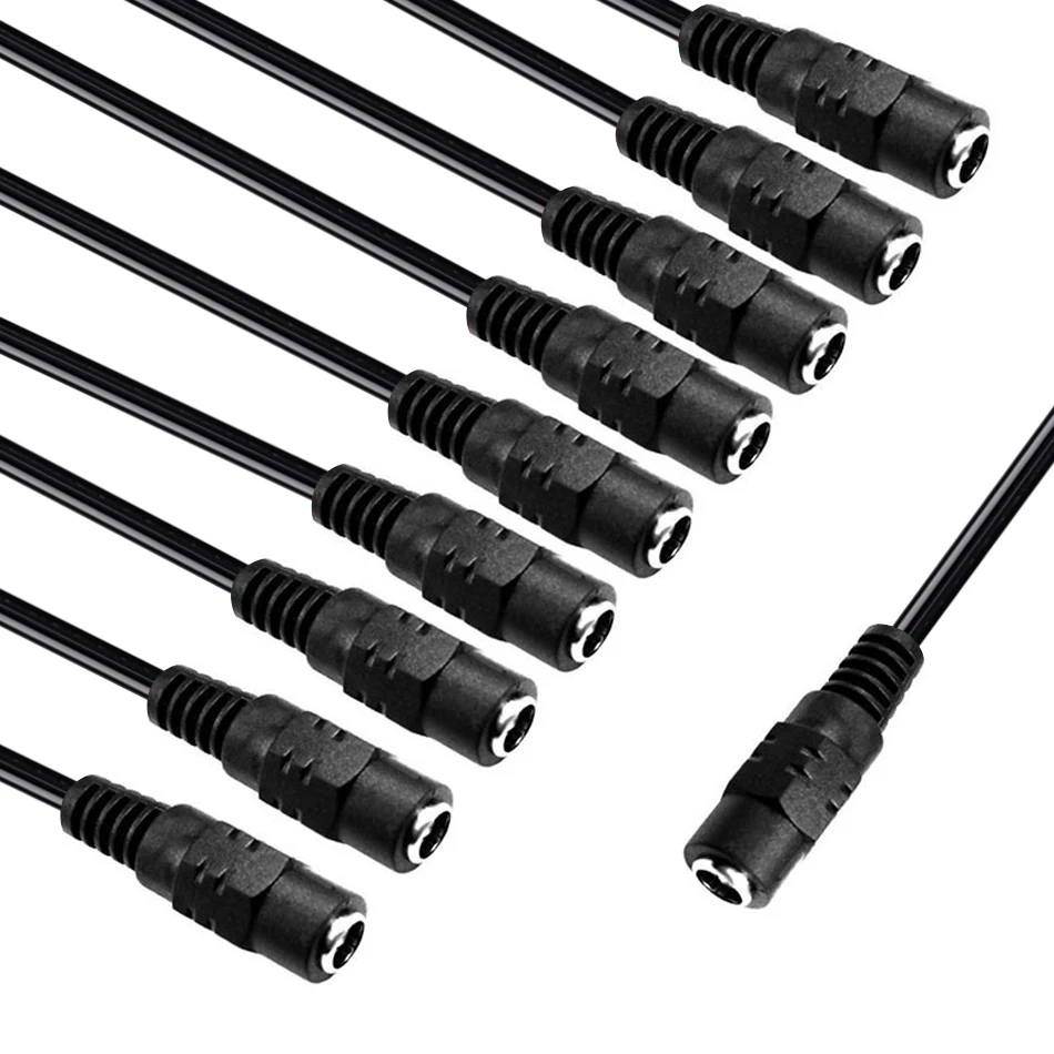 5.5x2.1mm 22AWG DC Power Socket Jack Connector Cable Plug Male Female Wire 25cm For CCTV Camera LED Lights Connector