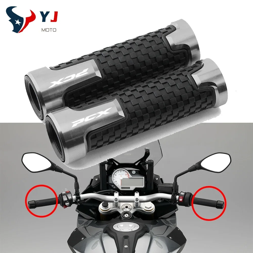 7/8'' 22mm Universal Motorcycle  Anti-slip Handlebar CNC Alu Grips For HONDA PCX125 PCX150 PCX160 PCX 125 150 160 Accessories