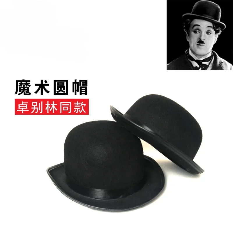 Round Hat Non woven Fabric Chaplin Same Performance Special Hat Party Photography Magic Hat