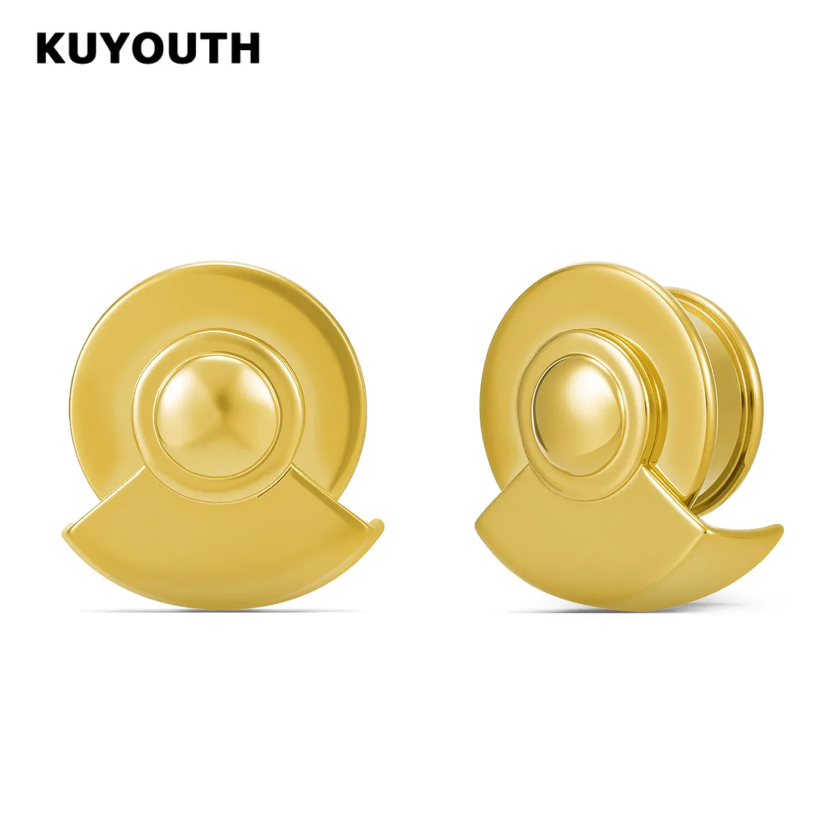 2PCS Stainless Steel Wheel Wrap Edge Ear Tunnels