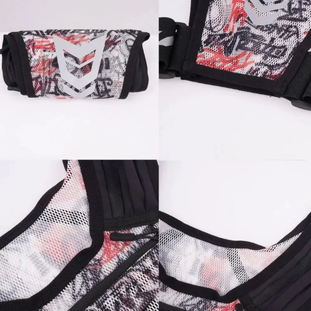 

Сетчатый дышащий светоотражающий рюкзак для бега, эластичный дизайн, карман для мобильного телефона, легкий рюкзак, сумка для карт, универсальная посадка