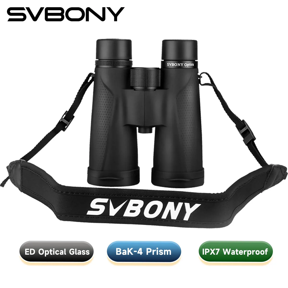 Svbony SV202 IPX7 Waterproof ED 8x42/10x42 Long Range Binocular BAK4 Prism Portable for Bird Watching Camping Travel Outdoors