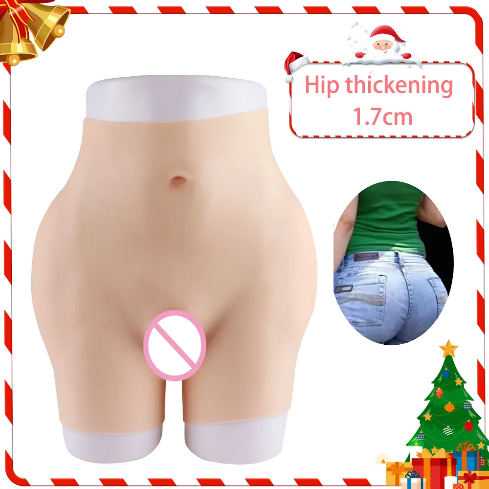 Upgrade Silicone Pants Realistic Vagina Shemale Buttock Butt Shaper Shorts Padded Push Up Hip Enhance Underwear for Cosplay