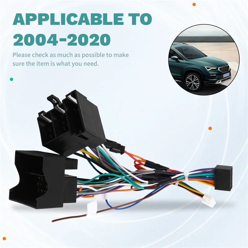 2 Din Android Car Radio Canbus Decoder Wiring Harness Adapter For Seat Leon/Ibiza Arona/Ateca Altea/Toledo 2004-2020