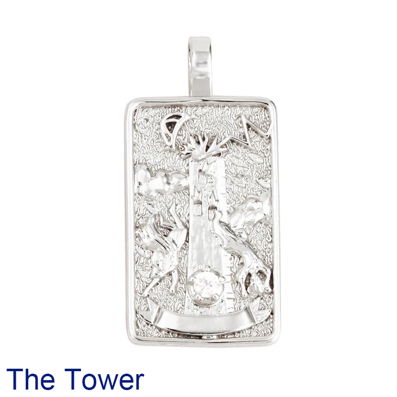 Tarot Karten Charm Anhänger, 2021 Neue 18K Reales Gold Überzogene DIY Schmuck Zubehör für Armbänder Halsketten Machen M06 – Detail 32