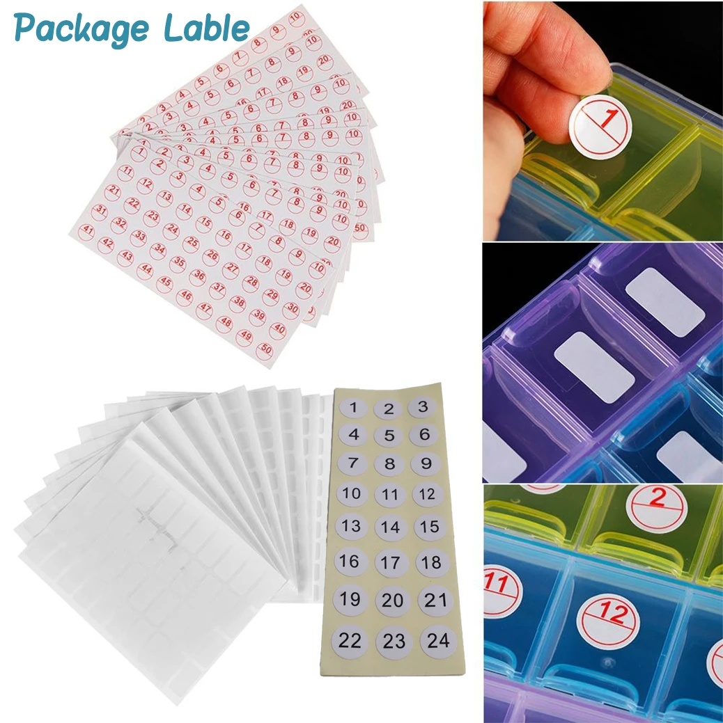 400/500pcs Diamond Paint Storage Number Stickers Distinguish Craft Classification Sticky EmbroideryTool Blank Tags Package Lable