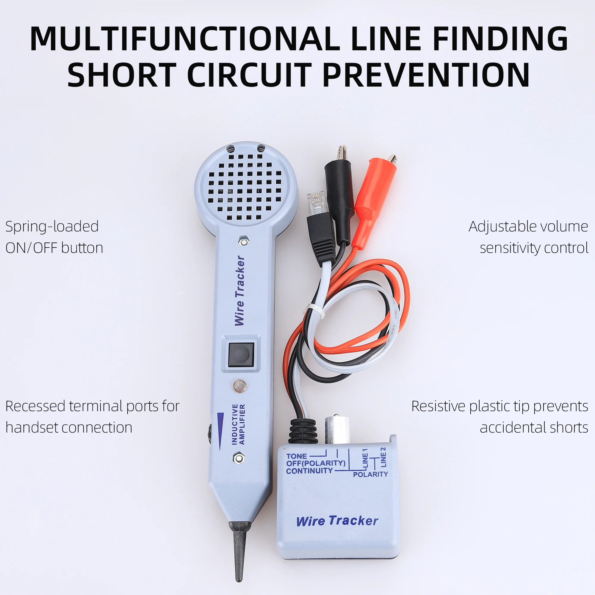 200EP Cable Tester Line Finder Network Cable Tone Generator Inductive Adjustable Volume Tone Generator