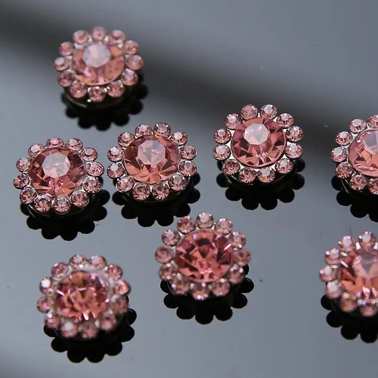 sew on Glass-diamond pearl beads,pink 12mm scattered glass beads patches for clothing perolas para artesanato atacado