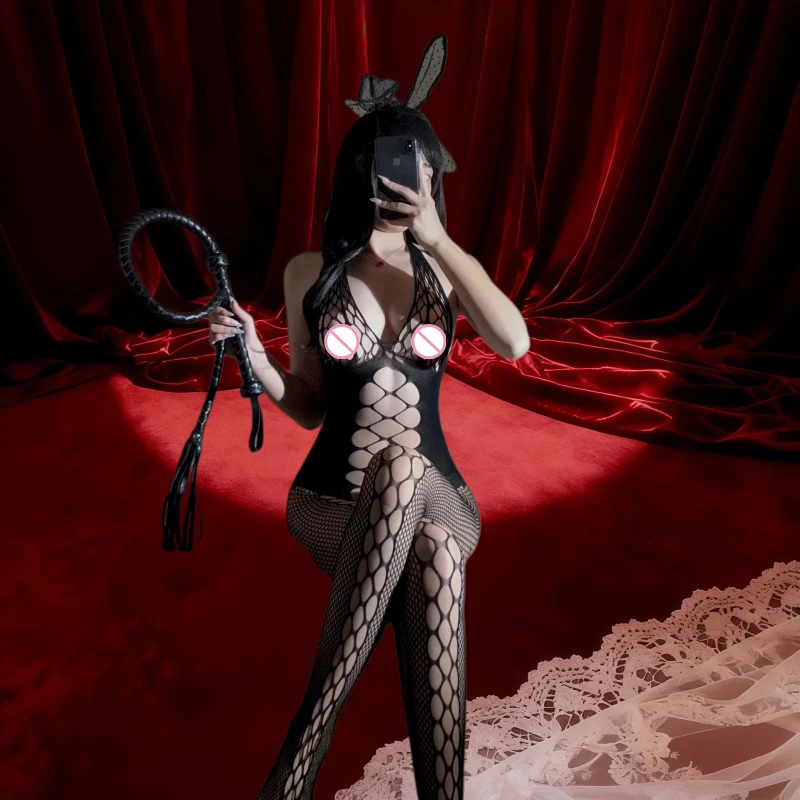 

Сексуальные ажурные чулки для тела, женское прозрачное сетчатое белье с вырезами, чулки для всего тела, эротическое ночное белье