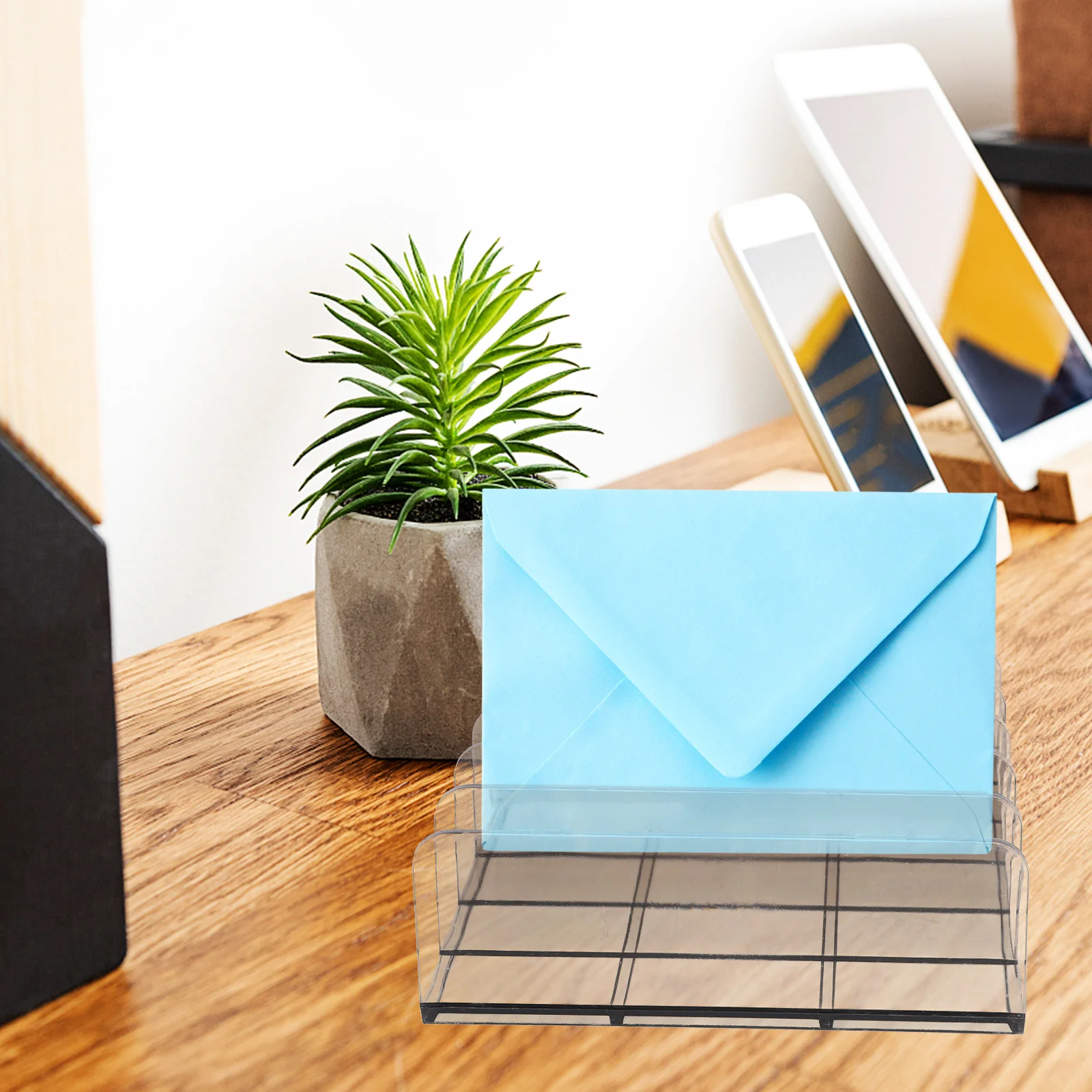 2Pcs Large Clear Money Box with Multi-Grid Layout Smooth Finish Cash Holder for Retail Transaction Efficiency Large Plastic Tray