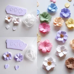 3 Pieces/set Petals Polymer Clay Cutter Fondant Flower Making Mold DIY Earrings Pendant Jewelry Polymer Clay Tools