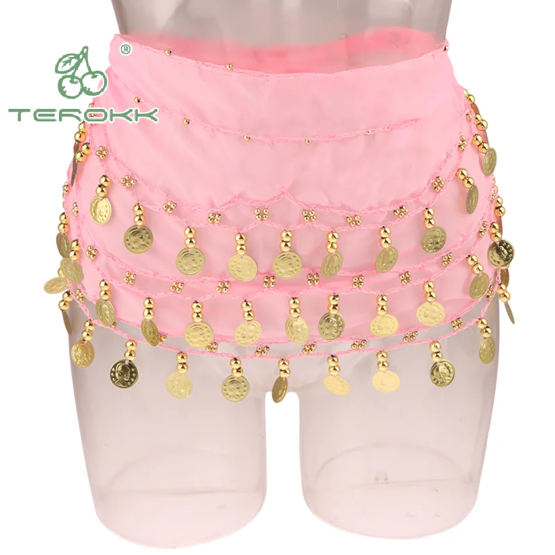 Taniec brzucha Szalik na biodra Spódnica z paskiem Cekiny Frędzle Taniec indyjski Taniec jazzowy Pas biodrowy Kostiumy sceniczne dla kobiet