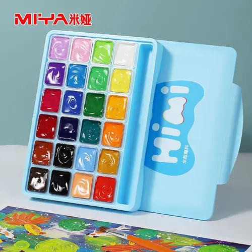 HIMI Jelly Gouache Paint Set, 18/24 colores 30 ml/1 oz en una maleta de transporte Pintura de acuarela opaca perfecta para artistas principiantes