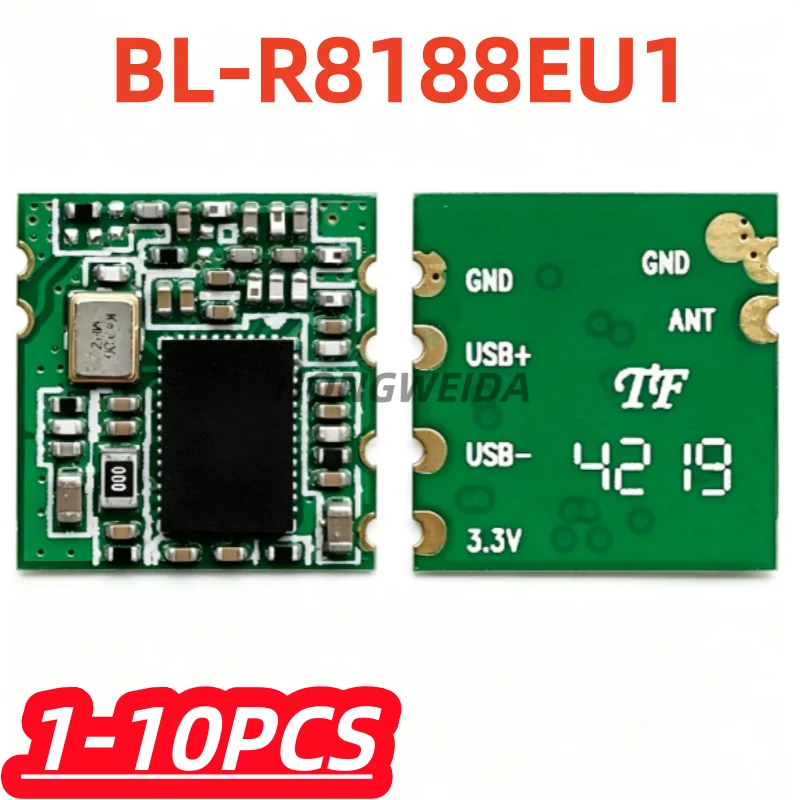 1-10Pcs/lot 100% New BL-R8188EU1 Wireless Module RTL8188ETV Set-top Box IPC Camera USB Interface WIFI Module