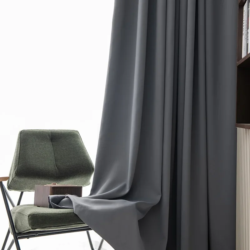 （78）VIP Customized Simple Blackout Curtains High Blackout Bedroom Soundproof Living Room Curtains