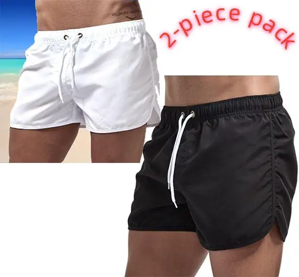 

Men's Swim Shorts Summer Colorful Men's Swimwear Sexy Beach Shorts Surfboard Men's Running Clothes Pants 2 Pieces per Pack 2025