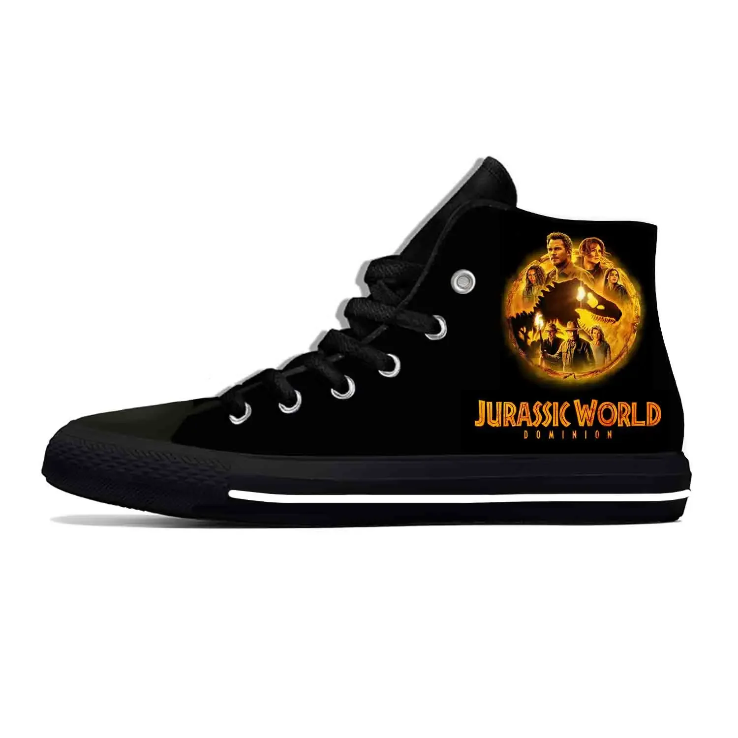 Jurassic Dinosaur World Park Lightweight Cloth 3D Print Funny Fashion High Top Canvas Shoes Men Women Casual Breathable Sneakers