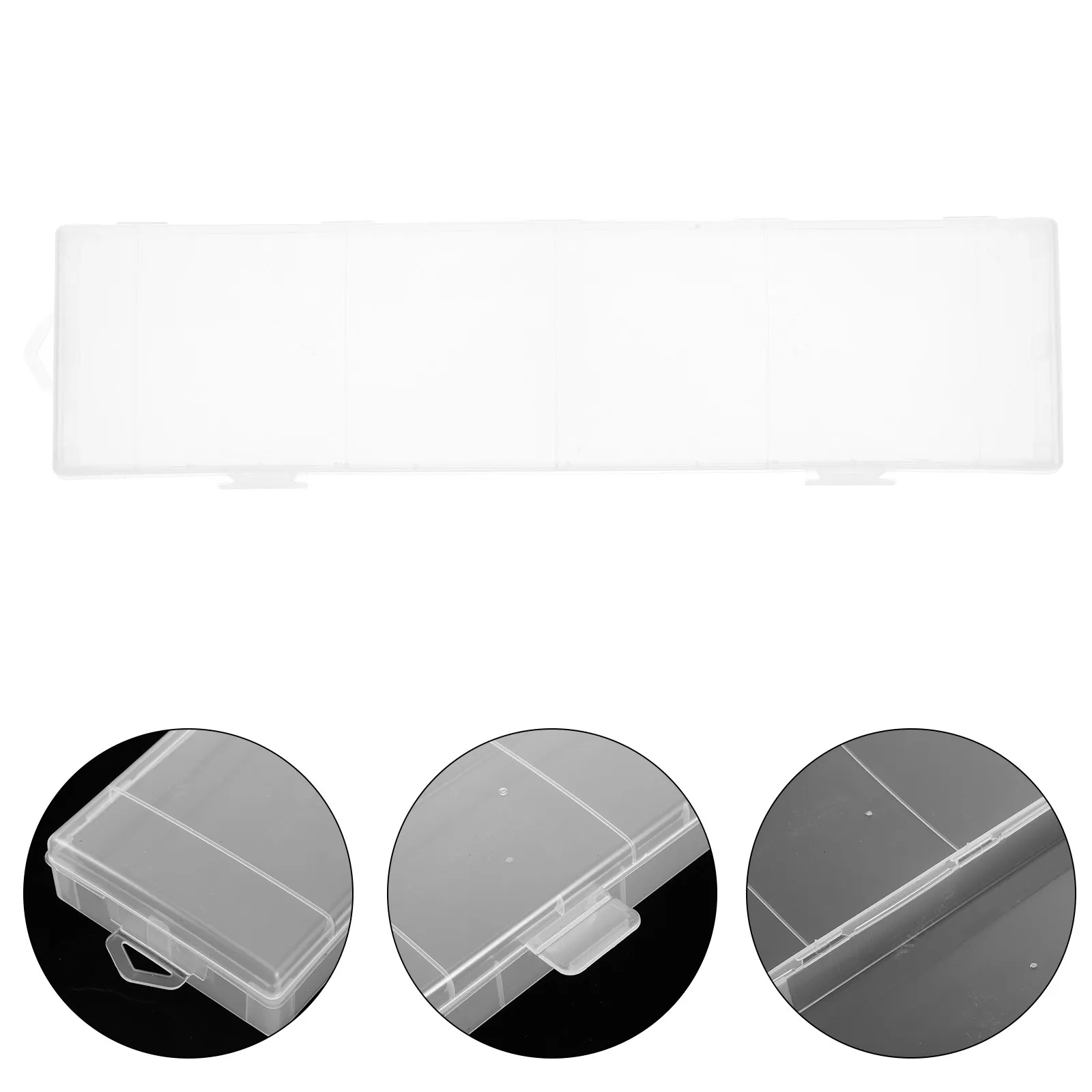 Large Clear Plastic Pencil Box Capacity Organizer Storage Case School Supply Container for Classroom Use