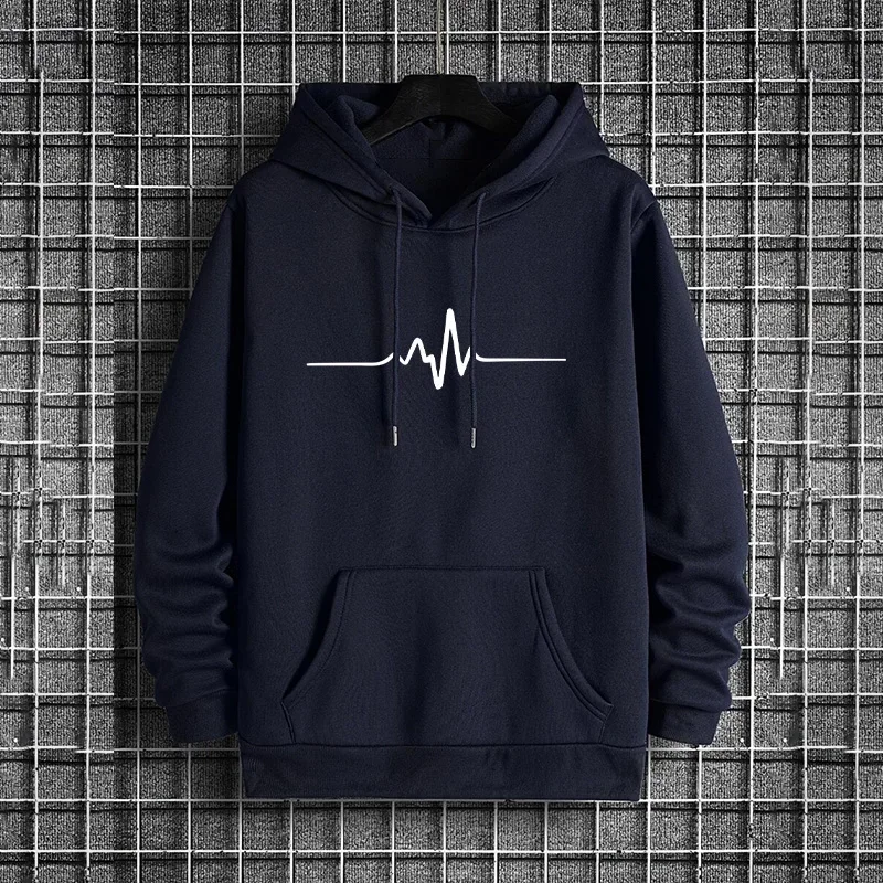 2026 New Men Hoodies Sporty Casual Sweatshirt Male Fashion Warm Pullover Hooded Outwear Streetwear Top Winter Warm Essentials