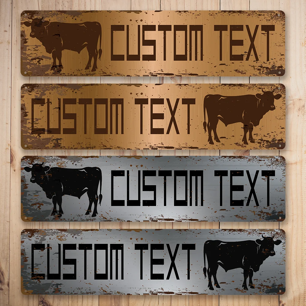 1pc hot sale Symmetrical scalpers and black cattle Personalized Text Iron Wall Signs Tin Plate Signs For Living Room Kids Room