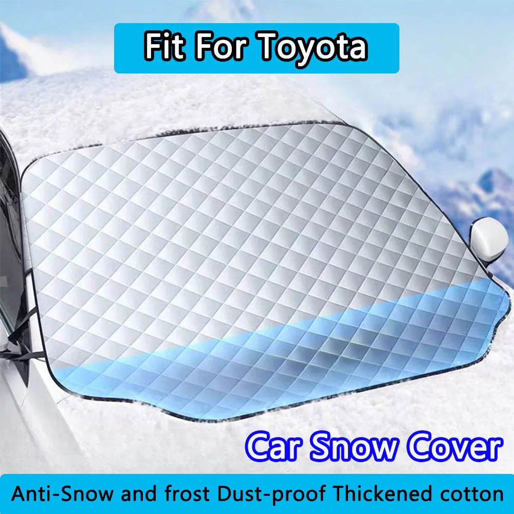 Cubierta de nieve para coche, Protector de parabrisas delantero, a prueba de nieve, antiescarcha, apto para Toyota Aqua RAV4, Land Cruiser, Camry, Prado, Corolla