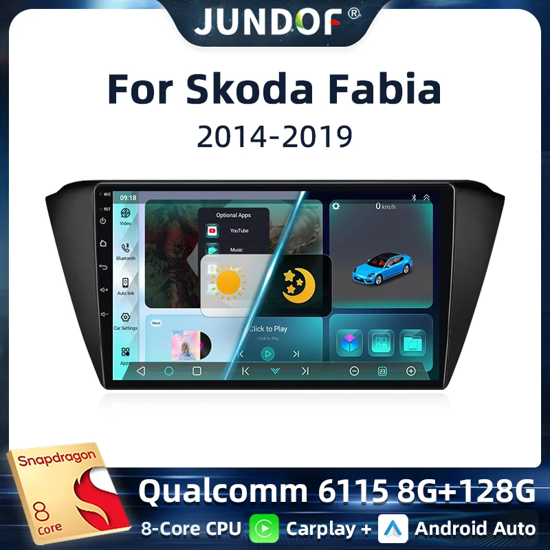 

Android 13 Multimedia Car Radio For Skoda Fabia 3 III 2015 2016 2017 2018 2019 Carplay 4G Wifi GPS RDS DVD autoradio stereo DSP