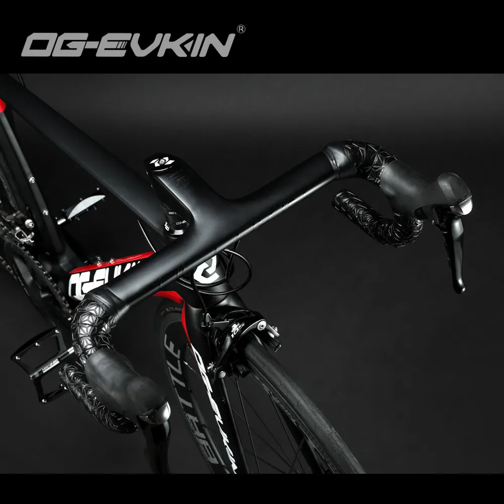 OG-EVKIN HB-1000 AERO Integrated Handlebar 28.6MM One Piece Matte Road Bicycle 400/420/440mm Bike Handle Bar