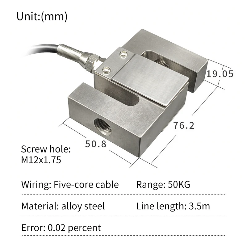 S Type Load Cell +Display Indicator AC100-240V 50/60Hz Controller Alloy Steel Tension &Compression Dual-Purpose Weighing Sensor