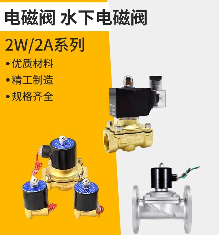 

2W200-20 Normally Closed 2W250-25 Electromagnetic Water Valve 2W400-40 Pipeline On/Off Valve 6 Inches 1 Inch 2W160-15