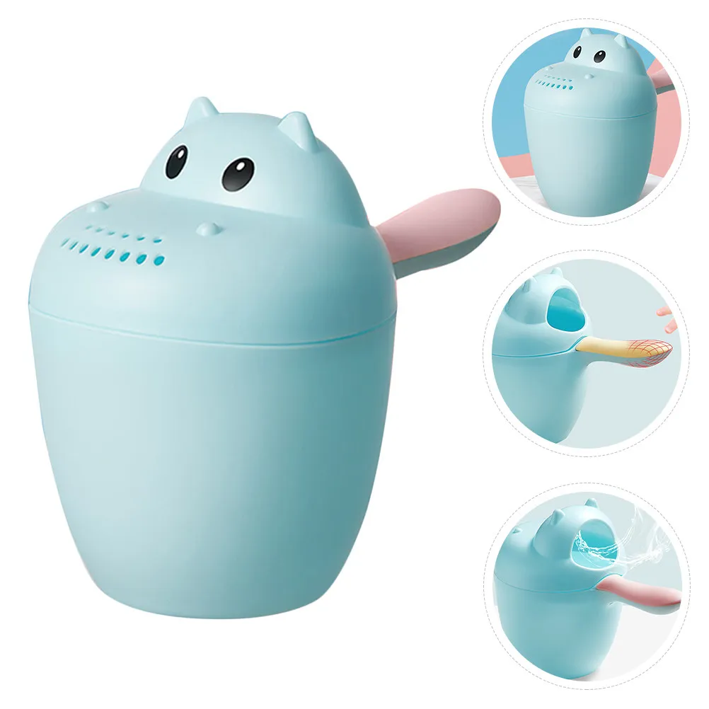 

Детская чашка для мытья головы с гладкими краями, тонкой отделкой, безопасная для малышей, для купания и мытья головы, с мультяшным дизайном