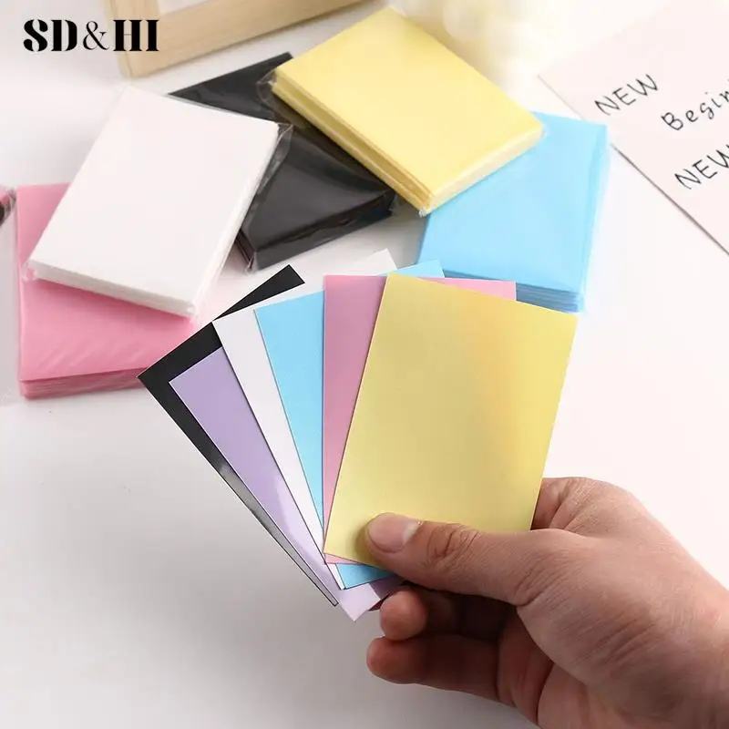 50pcs/pack Ice Cream Color Card Bag Photocard Sleeves Idol Photo Cards Protective Storage Bag PP Frosted Card Film