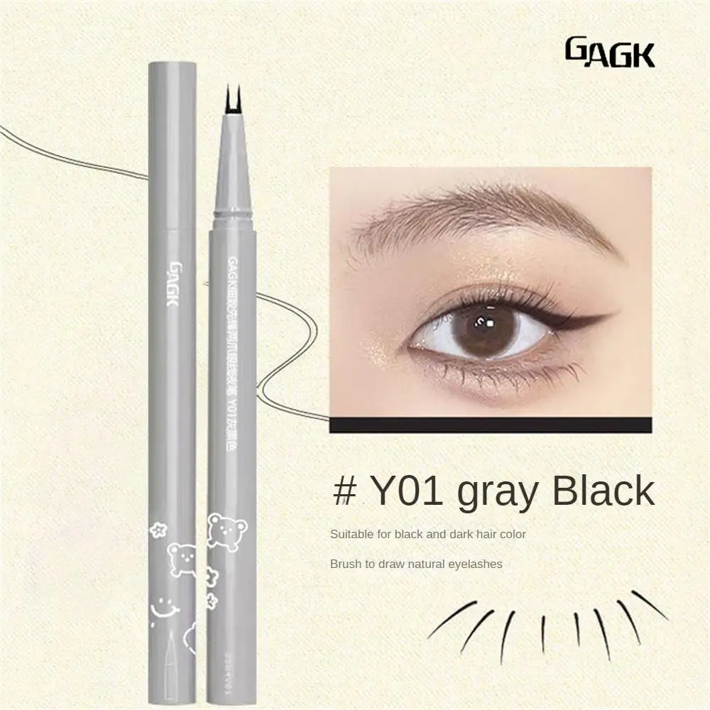 1/3/5 Stuks Eyeliner Gel Pen Tweeledige Haarkleurweergave Waterdichte Zweetbestendige Gladde Water Oogmake-Up Eyeliner Geen Vlek