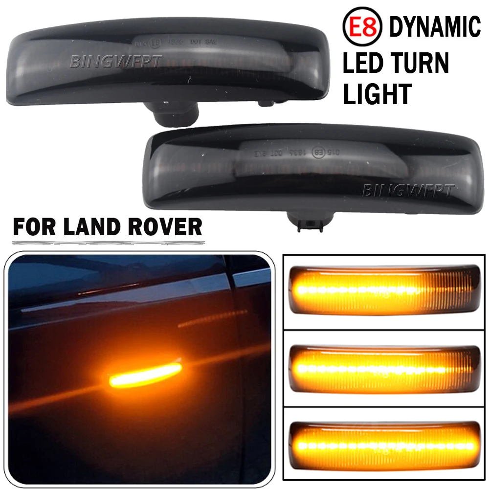 LED Side Marker Light For Land Rover Range Rover Sport Discovery 3 4 Freelander 2 Dynamic Signal Repeater Indicator Blinker