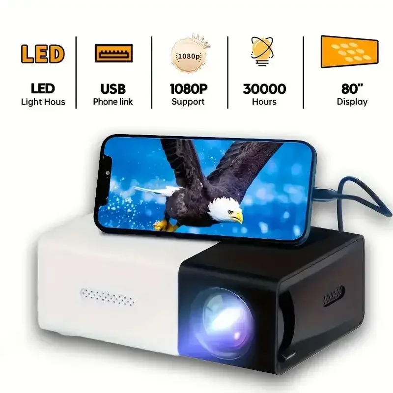 

YG300 Smart Projector WiFi Auto Focus Bluetooth Android LED HD Projetor for 1000 Lumens Home Cinema Outdoor Portable Projetor