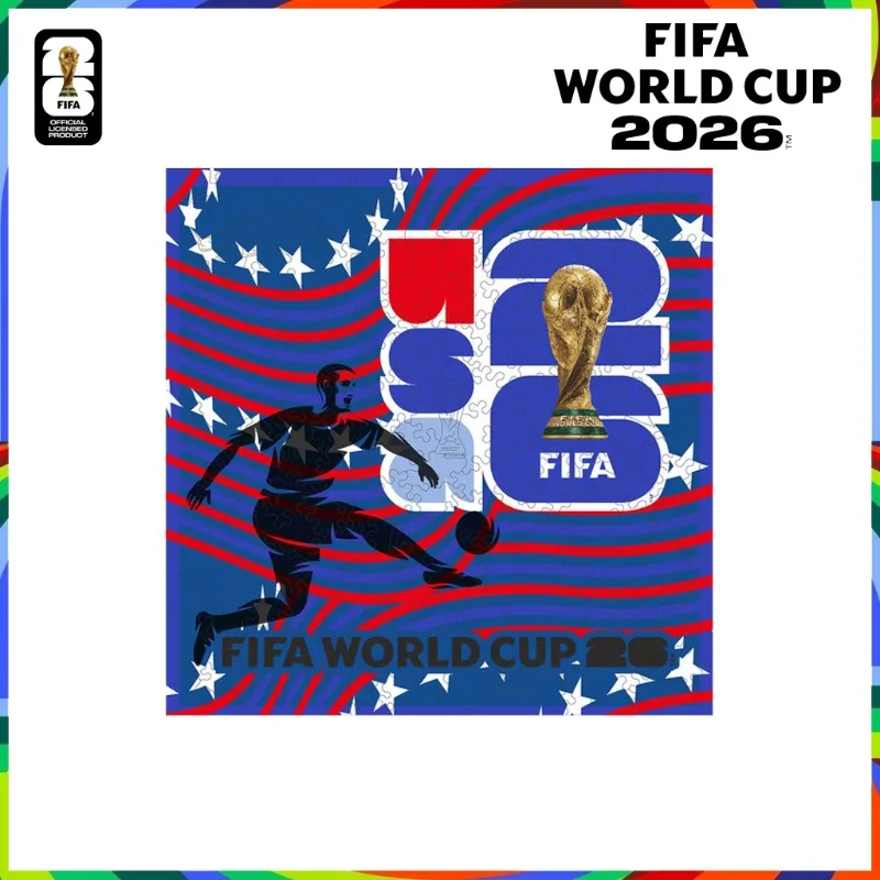 fifaワールドカップusaアスリートサッカー試合テーマ木製ジグソーパズル不規則な形のサッカーパズルコレクタブル装飾ギフト