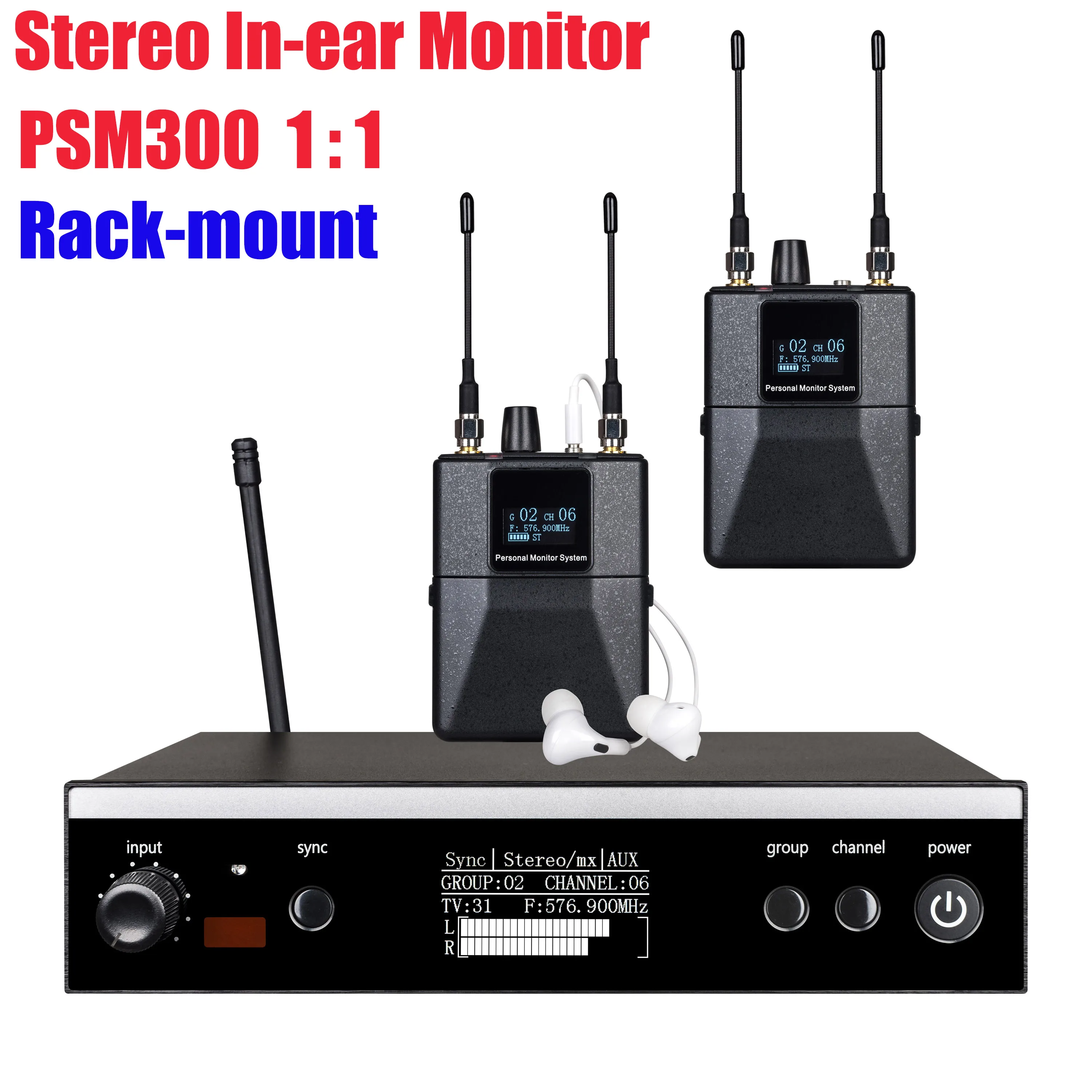 Leicozic 500Mhz Professional Monitoring System PSM300 Stage Return Stereo Personal In Ear Monitor Wireless Pro Audio Equipment