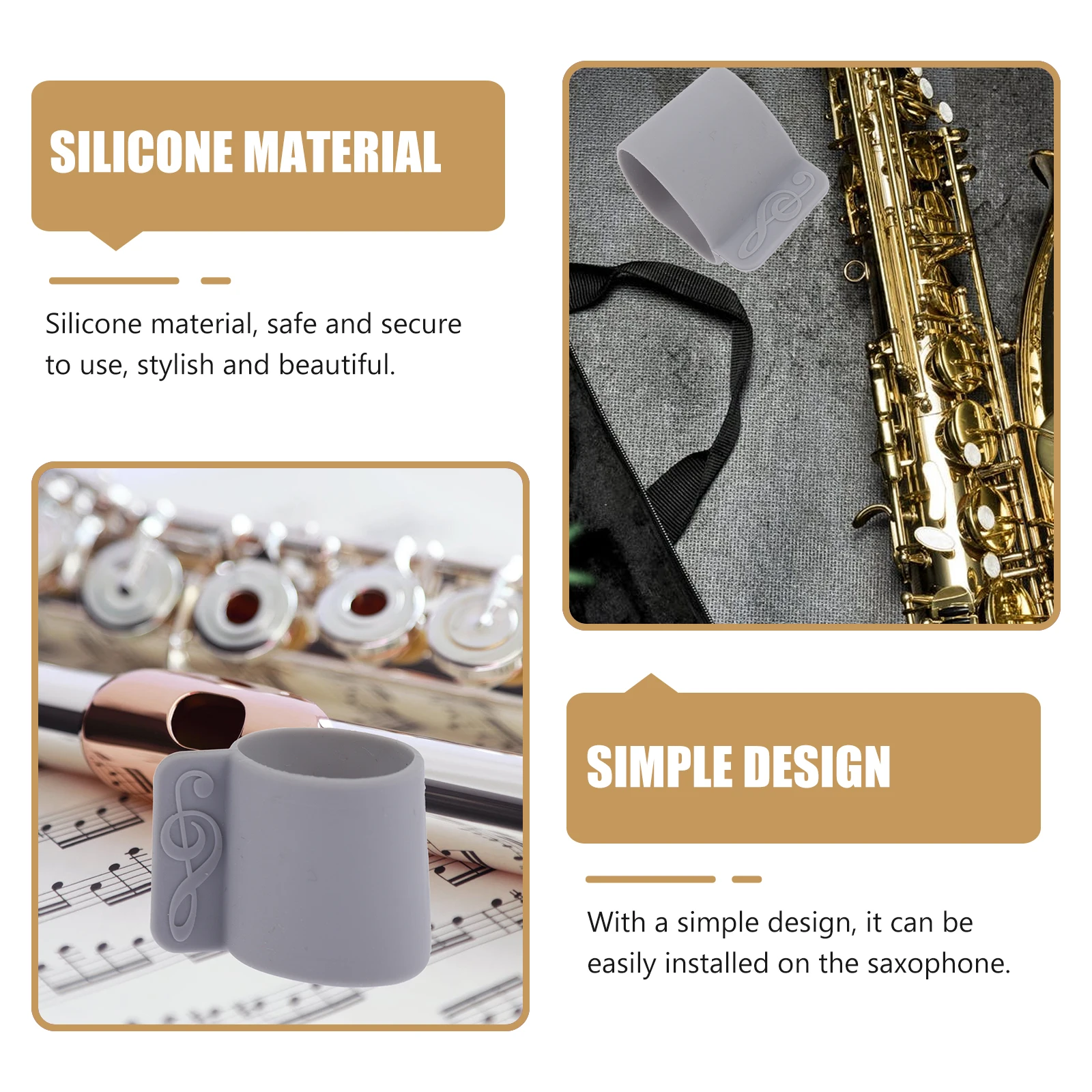 

Adjustable Clip Fastener Elastic Reed Ligature Silicone Accessories Compact Durable Saxophone Parts Ligatures Clips Sax Clamp